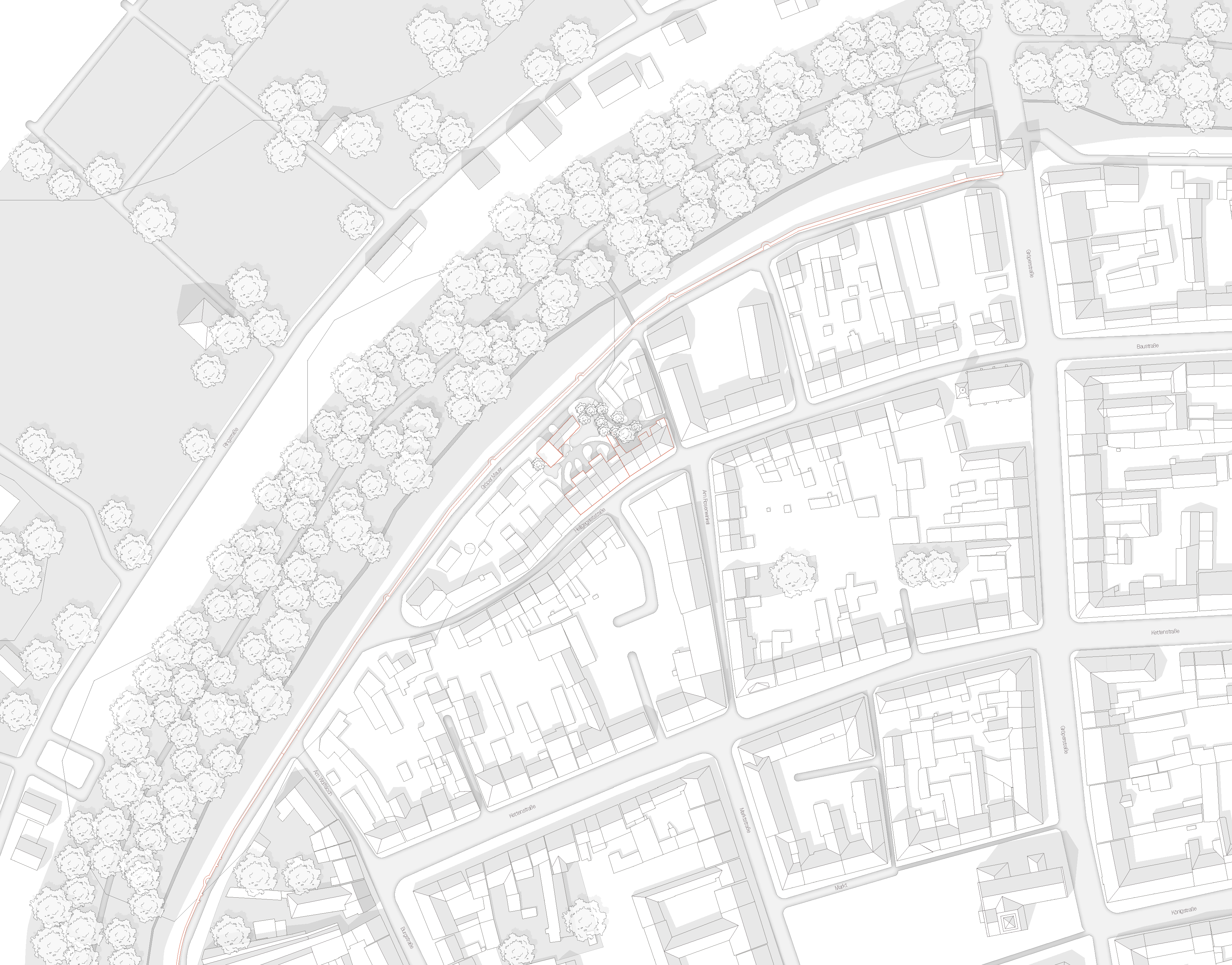 Lageplan M 1:1000 genordet